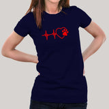 Paw Heartbeat T-Shirt For Women