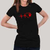Paw Heartbeat T-Shirt For Women