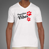 Pawsitive Vibes V Neck T-Shirt Online India