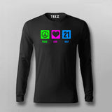 Peace Love Half Marathon Cotton Marathoner T-shirts For Men