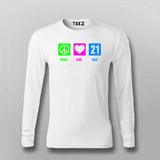 Peace Love Half Marathon Cotton Marathoner T-shirts For Men