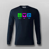 Peace Love Half Marathon Cotton Marathoner T-shirts For Men