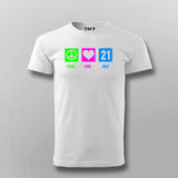 Peace Love Half Marathon Cotton Marathoner T-shirts For Men