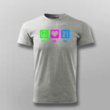 Peace Love Half Marathon Cotton Marathoner T-shirts For Men