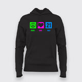 Peace Love Half Marathon Cotton Marathoner T-shirts  For Women