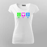 Peace Love Half Marathon Cotton Marathoner T-shirts  For Women