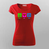 Peace Love Half Marathon Cotton Marathoner T-shirts  For Women