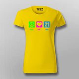 Peace Love Half Marathon Cotton Marathoner T-shirts  For Women