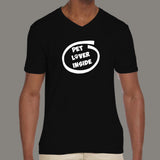 Pet Lover Inside V Neck T-Shirt For Men Online India