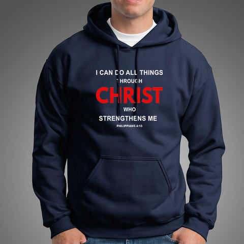 I Can Do All Things Philippians 4:13 Bible Verse Hoodies For Men Online India