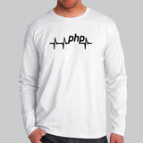 Php Heartbeat Full Sleeve T-Shirt For Men India