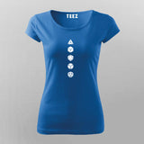 Platonic Solids Funny Maths T-Shirt For Women