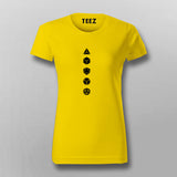 Platonic Solids Funny Maths T-Shirt For Women Online India 