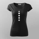 Platonic Solids Funny Maths T-Shirt For Women
