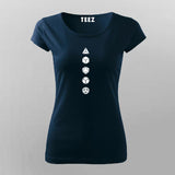 Platonic Solids Funny Maths T-Shirt For Women