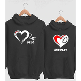Plug And Play Matching Couple Hoodies