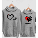 Plug And Play Matching Couple Hoodies