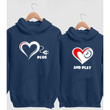 Plug And Play Matching Couple Hoodies