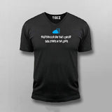 POLLUTION IS SO LOW THAT I CAN SEE DATA STORED IN THE CLOUD V-neck T-shirt For Men Online India