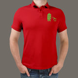 Android Peeing on Apple Polo T-Shirt For Men