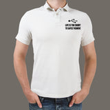 USB LIFE IS TOO SHORT POLO T-Shirt For Men