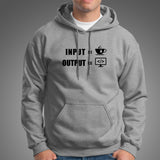 Input Coffee Output Code Funny Programmer Hoodies For Men India
