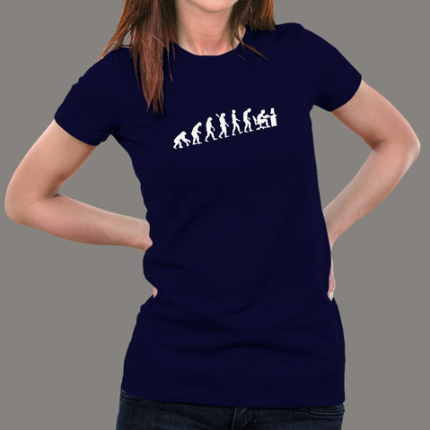 Evolution Of Man Computer Programmer T Shirt For Women Online India