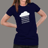 Binary Rain Programmer T-Shirt For Women