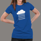Binary Rain Programmer T-Shirt For Women