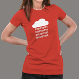 Binary Rain Programmer T-Shirt For Women