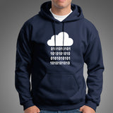 Binary Rain Programmer Hoodies For Men