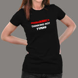 Programming Is Thinking Not Typing T-Shirt For Women India