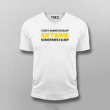 I DON'T ALWAYS DEVELOP SOFTWARE SOMETIMES I SLEEP Funny Programmer T-shirt For Men