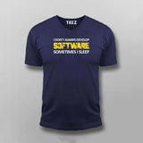 I DON'T ALWAYS DEVELOP SOFTWARE SOMETIMES I SLEEP Funny Programmer T-shirt For Men