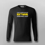 I DON'T ALWAYS DEVELOP SOFTWARE SOMETIMES I SLEEP Funny Programmer T-shirt For Men