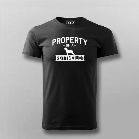 Property Of A Rottweiler Funny Dog T-Shirt For Men Online India
