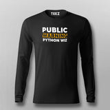 Public Warning Python Wizard Full Sleeve T-Shirt For Men Online