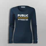 Public Warning Python Wizard T-Shirt For Women