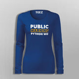 Public Warning Python Wizard T-Shirt For Women