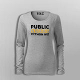 Public Warning Python Wizard T-Shirt For Women