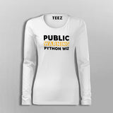 Public Warning Python Wizard T-Shirt For Women