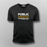 Public Warning Python Wizard V Neck T-Shirt For Men India