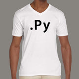 Py File Format Python Programming V Neck T-Shirt For Men Online India