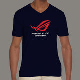 Republic Of Gamers V-Neck T-Shirt For Men online India
