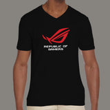 Republic Of Gamers V-Neck T-Shirt For Men India