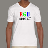 RGB Addict Men's v neck T-Shirt online india