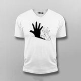 Rabbit Hand Shadow Funny T-shirt For Men