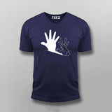 Rabbit Hand Shadow Funny T-shirt For Men