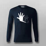 Rabbit Hand Shadow Funny T-shirt For Men