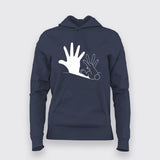 Rabbit Hand Shadow Funny Hoodies For Women Online India